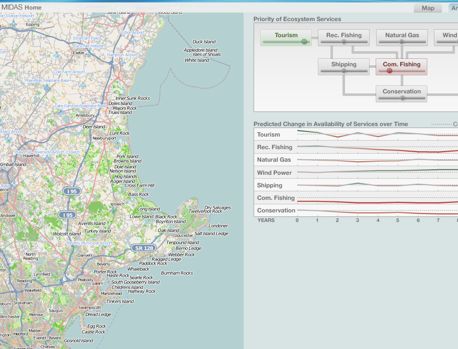 a tool for exploring marine ecosystem trade-offs.